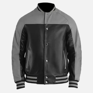  Chaqueta de Cuero Phi |    Chaqueta Bordada para Hombre de Fraternidad |   Chaqueta Bordada de Fraternidad, Chaquetas Bomber Personalizables - Product Image 1