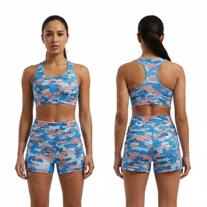 Whole Sale Customized Manufacturer Shorts Custom Printed Camouflage Fitness Stretch Workout Activewear Training <b>Booty</b> Shorts - Product Image 3