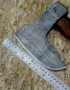 Handmade Damascus Steel <b>Axe</b> Walnut Wood <b>Handle</b> 19-Inch With Head Cover Survival Hatchet Camping <b>Axe</b> - Product Image 3