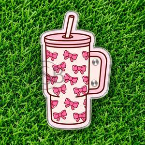 Paleta de Acrílico Sostenible para Extensiones de Pestañas con Diseño de Lazo Rosa, Taza Tumbler y Logotipo Personalizado - Product Image 6