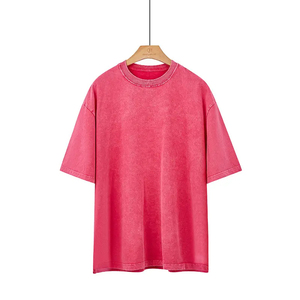เสื้อยืดวินเทจทรงโอเวอร์ไซส์ ล้างสีแบบแอซิดวอช สำหรับผู้ชาย ไซส์พลัส รับสกรีนโลโก้ สตรีทแวร์ ผ้าฝ้าย 100% ทรงยาว เป็นมิตรต่อสิ่งแวดล้อม ขายส่ง - Product Image 6