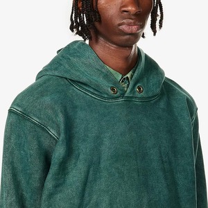 2026 Acid Wash Embroidered Winter Hoodie <b>Men</b> 100% Cotton French Terry <b>Thermal</b> Customize Best Quality Vintage Pullover Hoodies - Product Image 5