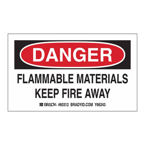 Brady Flammable Materials Self-Adhesive PVC <b>Labels</b> for Laboratory & Industrial Use - Product Image 1