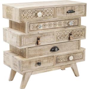 <b>Rustic</b> Solid Wood Living Room <b>Cabinet</b> with Carved Drawers and Antique Finish for Home Storage - Product Image 1