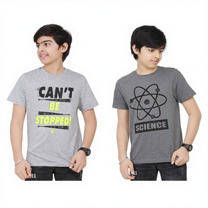 De cuello redondo de 100% algodón de moda de los niños de manga mitad personalizado impreso camiseta niños venta al por mayor alibaba venta en línea de la india - Product Image 1