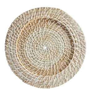 Tazón redondo de ratán tejido, plato de servir de caña natural, tazón decorativo para la mesa de comedor, decoración del hogar, multiusos - Product Image 2