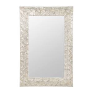 Miroir rectangulaire suspendu Top Choice B2B en coquille de capiz naturelle, artisanat pour la décoration de chambre, miroir en nacre - Product Image 1