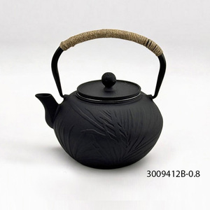 Cast Iron Teapot 800ml Engraved Teapot with Infuser Stovetop Kettle for Hotel Cafe Restaurant - Product Image 1