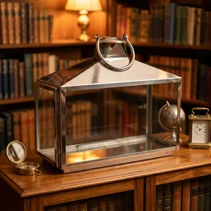 ARTISAN DESIGN Metal steel <b>Lantern</b> <b>Candle</b> Holder with Glass Panels and Handle for Home Decoration wedding party gift <b>lantern</b> - Product Image 4