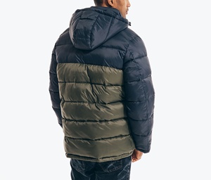 <b>Top</b> Selling Canvas Fashionable Men's Summer Waterproof Windproof Hooded Thin Puffer Jacket 100% Polyester Fiber Filling <b>Bubble</b> - Product Image 6