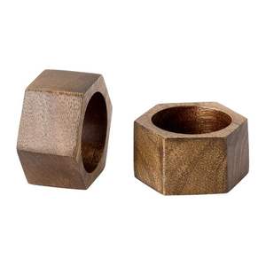 Anneau de serviette en bois de luxe avec un design sculpté artistique pour les occasions spéciales, les fêtes de fin d'année et les banquets de mariage - Product Image 4