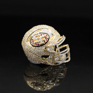 Pendentif personnalisé Hip Hop avec diamants CZ et chaîne cubaine Miami - Product Image 4