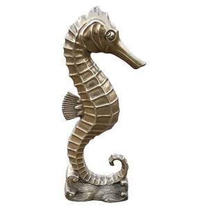 Decoración Contemporánea de Caballito de Mar en Aluminio que Realza Interiores Modernos con un Atractivo Visual Artístico Inspirado en el Océano - Product Image 5