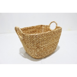Rattan Woven Water Hyacinth Storage Basket Bohemian Style Durable Clothing Organizer for <b>Laundry</b> Room <b>Standing</b> Typ - Product Image 2