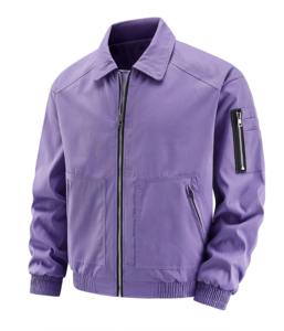 Unisex Vintage Leopard Winter Canvas Zipper <b>Leather</b> <b>Jacket</b> OEM Service - Product Image 4