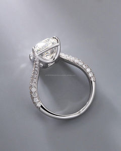 IGI/GIA Lab Grown Cut Diamond Vintage 14k jaune mariage/bague de fiançailles unisexe or blanc fin pour anniversaire fête-digne - Product Image 2