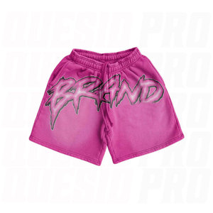 Ensemble deux pièces pour homme, imprimé DTG personnalisé, effet délavé, t-shirt et short assortis en coton 100% de haute qualité, style décontracté pour l'été - Product Image 3