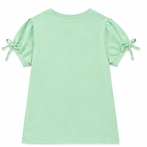 Camiseta de Punto de Manga Corta con Cuello Redondo para Niñas, Estilo Casual, a la Moda para el Verano, con Impresión de Marca Personalizada - Product Image 2
