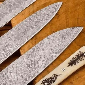 Ensemble de couteaux de cuisine personnalisés avec couteaux de chef, à trancher, à pain, utilitaires et à éplucher pour les commandes en gros et OEM - Product Image 5