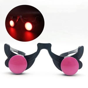 Occhiali LED Luminosi Lampeggianti Rossi per Halloween, Accessorio Cosplay Clown, Occhiali Luminosi per Feste di Carnevale - Product Image 1