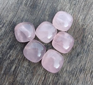 Cabochons en quartz rose naturel de 5 mm, formes fantaisie, dos plat, qualité excellente, pierres précieuses en vrac, toutes tailles disponibles - Product Image 4