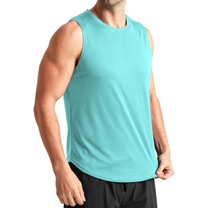Débardeur de sport respirant 100 % coton pour homme, col rond, impression numérique personnalisée, 275 GSM, fabricant de vêtements de sport OEM - Product Image 5