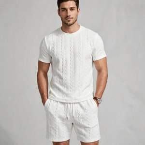 Manufacturer Plus Size Tracksuits for Men 2 Piece <b>Y2K</b> Streetwear Oversized Custom LOGO 100%cotton Sports t <b>Shirt</b> for Men's Sets - Product Image 1