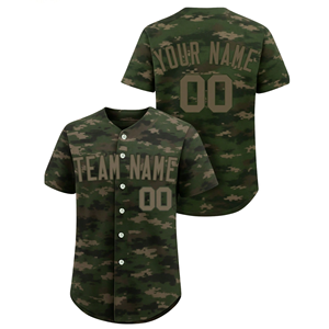 Maillot de baseball rétro personnalisé 2026 à boutons, dégradé, sublimation, séchage rapide, respirant, uniforme d'équipe, pour hommes, jeunes et clubs - Product Image 1