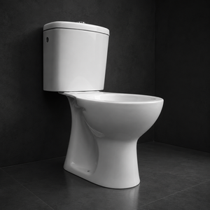 Inodoro de Cerámica Moderno Italiano de Dos Piezas con Descarga por Arrastre, Tapa y Accesorios, Garantía de 5 Años, Fácil Instalación - Product Image 5