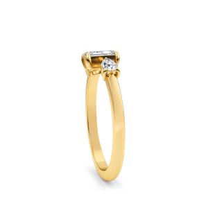 Bague Solitaire en Or Rose 10K avec Diamant Synthétique Taille Géométrique 0,61 carats, Bijou Tendance à Porter au Doigt, Composant de Mode - Product Image 4