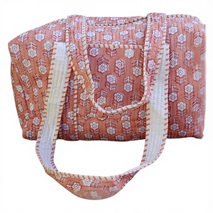 Bolsa de Viaje Deportiva Casual de Lujo Acolchada Hecha a Mano 2026, Bolsa de Lona de Gran Capacidad, Duradera, Ecológica, con Estampado Floral - Product Image 1