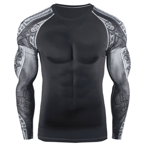 Camiseta Deportiva para Hombre, Nueva Tendencia, Diseño Personalizado, Corte Ajustado, Transpirable, Antibacteriana, Secado Rápido, Servicio OEM para MMA - Product Image 2