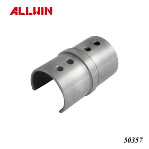 Barandilla de vidrio con riel de sujeción, brida de pared, tubo rectangular de acero inoxidable, técnica de fundición, buje de cabeza, accesorios de tubería - Product Image 6