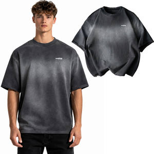 T-shirts surdimensionnés délavés à l'acide, 240 GSM, coton, effet vintage, coupe streetwear, t-shirts pour hommes, production streetwear personnalisée - Product Image 1