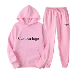 Precio al por mayor: Conjunto de chándal de invierno estilo urbano con chaqueta con capucha y cordón, y pantalón jogger, ropa deportiva atlética para entrenamiento, running y gimnasio, color liso. - Product Image 5