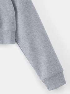 Sudadera con capucha extragrande de algodón 100% French Terry para mujer, de alta calidad, lisa, sin estampado, con logo personalizado, para venta al por mayor - Product Image 4