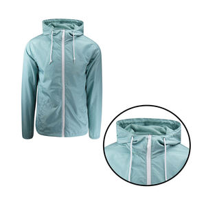 Lightweight Zip Front Windbreaker <b>Jacket</b> with Adjustable Hood for Walking <b>Cycling</b> Running and Travel Comfort - Product Image 5