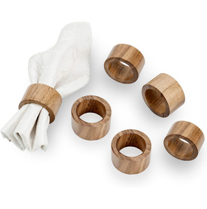 Modern <b>Solid</b> <b>Wood</b> Napkin Ring Set Eco-Friendly Durable Customizable <b>Dining</b> <b>Table</b> Accessory Handmade Luxury <b>Table</b> Napkin Ring - Product Image 2