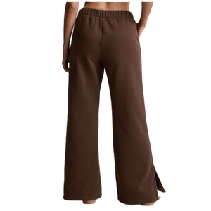 <b>Women</b> Winter Casual Mid Waist Loose Fit Heavyweight French Terry Wide Leg ODM <b>Sweatpants</b> with Double Waist Hip Hop - Product Image 6