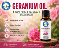 Emballage standard / personnalisé 1 KG d'huile essentielle de géranium - Pour formules de beauté et de parfum - Fabricant en gros d'Inde
