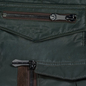 Nouvelle veste sans manches décontractée pour homme en cuir véritable, coupe-vent 100 % polyester, style moto britannique, pour l'extérieur - Product Image 6
