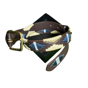 Wholesale Best Quality Custom Length Genuine Leather Polo <b>Belt</b> Hand Stitched with Custom Logo Brass for Buckle Casual Style - Product Image 1