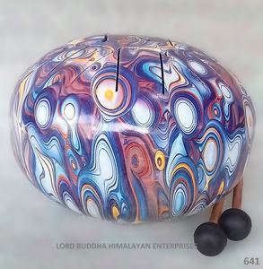 Cuencos para cantar de tambor hecho a mano de Nepal (641) Material de latón al por mayor para decoración de yoga y meditación - Product Image 3