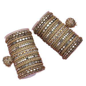 Bracelets Kundan en fil de soie faits à la main |   Bijoux élégants pour mariée et usage quotidien |   Cadeaux de retour parfaits pour les occasions spéciales - Product Image 1