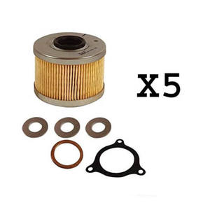 Kit de 5 filtros de aceite 888464 con bujía de iridio CR8EIX compatible con Royal Enfield Himalayan 411 - Product Image 1