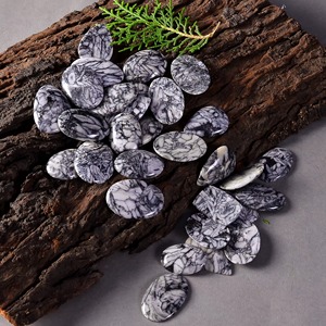 Cabochon de Jaspe Pinolithe Naturel, Pierre Précieuse Non Montée Multicolore, 5 Carats, 18mm-50mm, Haute Qualité, Clair comme un cristal, pour la Fabrication de Bijoux - Product Image 6