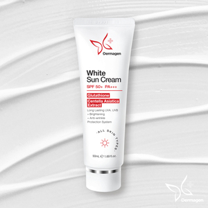 Dermagen White Sun Cream-SPF50+ PA++++ <b>Sunscreen</b> Titanium Dioxide Niacinamide Glutathione Whitening Brightening Protection - Product Image 2