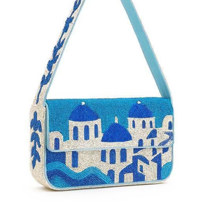 Bolso con Cuentas de Ojo Turco, Cartera con Cuentas de Ojo Turco, Bolso de Hombro con Ojo Turco, Bolso Protector con Ojo Turco, Bolso Tote Hecho a Mano con Ojo Turco, Amuleto de Ojo Turco - Product Image 1