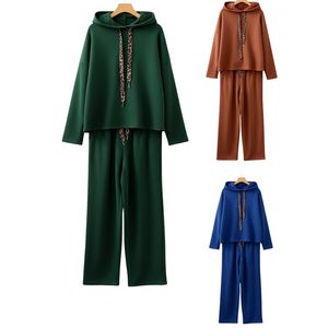 ชุดเซ็ตเสื้อฮู้ดแขนยาวสองชิ้นสำหรับผู้หญิง ราคาโรงงาน รับทำโลโก้ ชุดออกกำลังกายขายส่งสำหรับผู้หญิงและเด็กผู้หญิง - Product Image 1