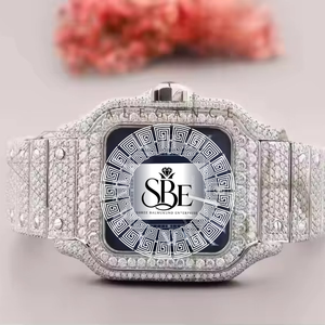 Reloj de Diamantes Plateado de Excelente Calidad, Elegante Esfera de Diamantes, Movimiento de Cuarzo, Acero Inoxidable, Edición Limitada para Eventos Especiales - Product Image 1